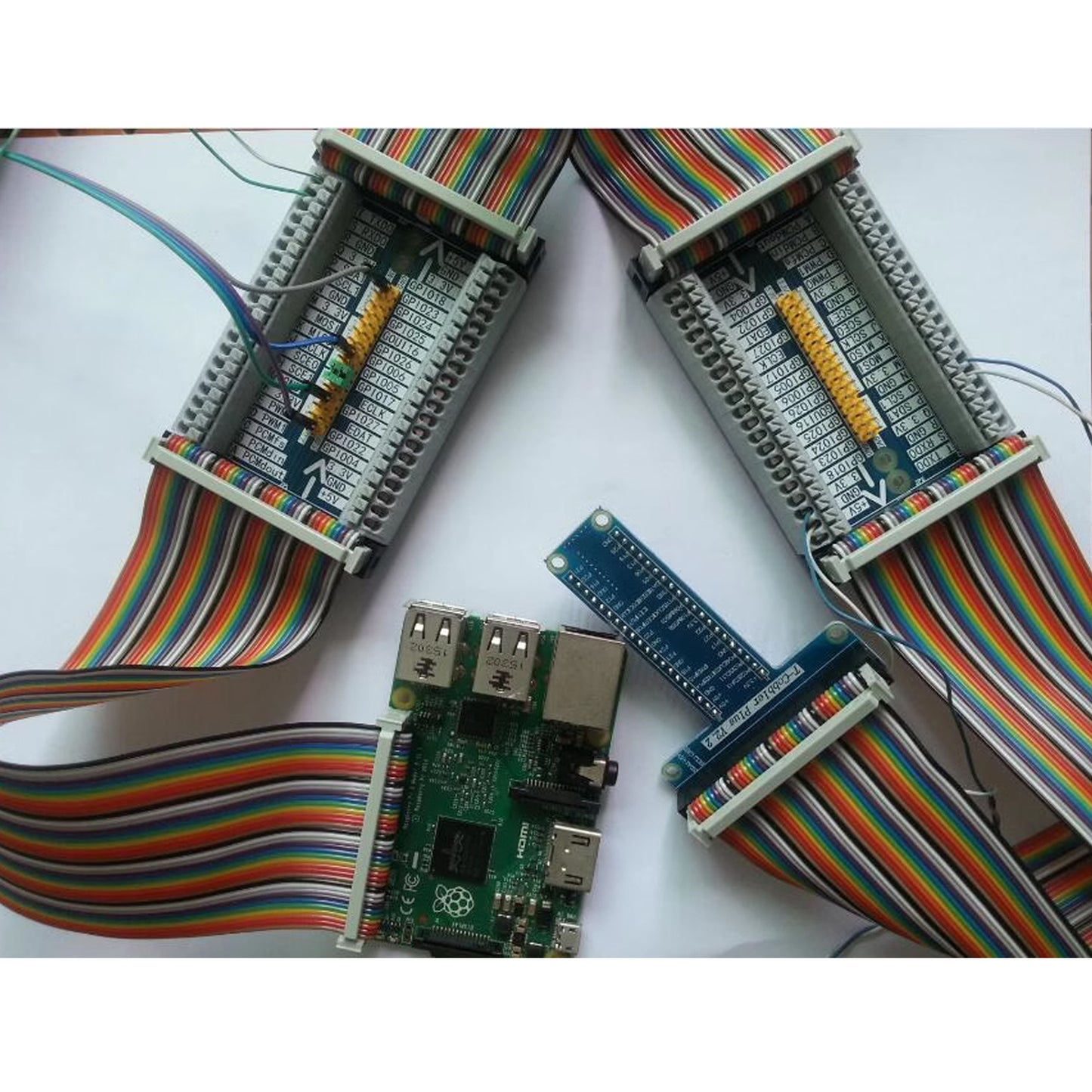 ZDE Universal GPIO Cascade Expansion Board Multilevel Multifunctional Expansion Module GPIO Breakout Board Compatible with Raspberry Pi 5 / 4B / 3B+ / 3B / 2B / B+
