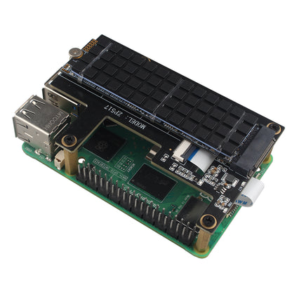 ZDE M.2 SSD Heatsink 70x20x2mm Graphite Covered Pure Copper Heatsink with Silicone Thermal Pads for PC Laptop Raspberry Pi M.2 2280 SSD NVMe PS5 Cooler