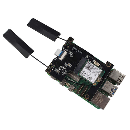ZDE ZP590B PCIe to WiFi 7 6 6E 5 HAT M.2 E Key Expansion Board for Raspberry Pi 5 Support BE200 AX210 MT7922 AX200 Module