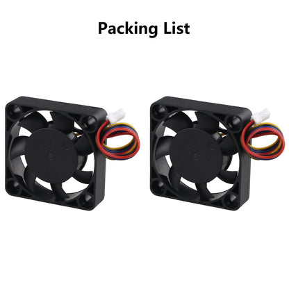 ZDE 2PCS 2507 PWM Cooling Fan 25x25x7mm Speed Adjustment Heatsink Cooler for Raspberry Pi 5