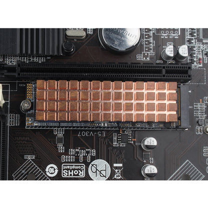 ZDE M.2 SSD Heatsink 70x20x4mm Copper Heatsink with Silicone Thermal Pads for PC Laptop Raspberry Pi M.2 2280 SSD NVMe PS5 Cooling