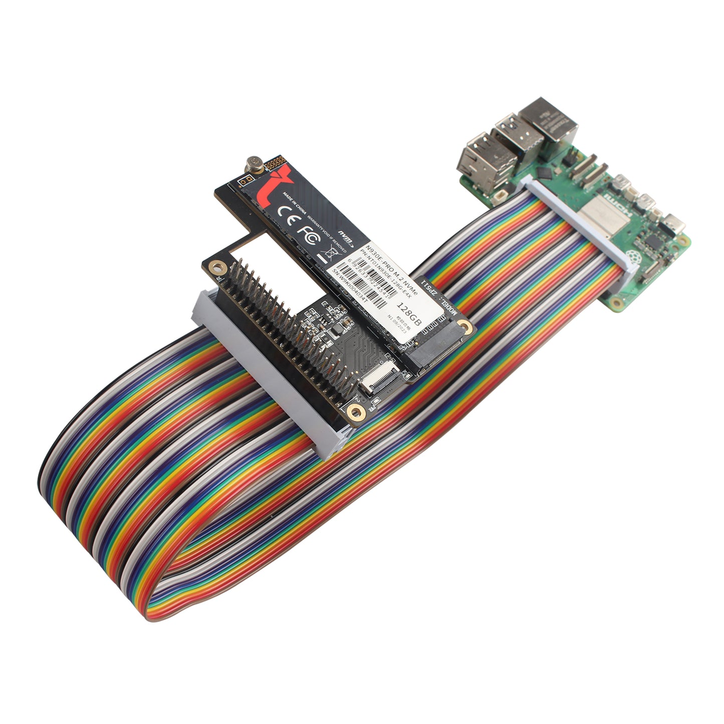 ZDE Male to Female GPIO Flat Ribbon Cable 40pin Breadboard Rainbow Jumper Wire 30cm/11.81inch Compatible with Raspberry Pi 5 4B 3 2 Model B B+