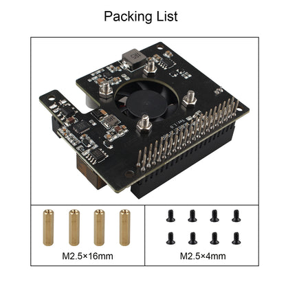 ZDE ZP580 PoE HAT Board Compatible with Raspberry Pi 5 Power Over Ethernet HAT with Onboard Cooling Fan