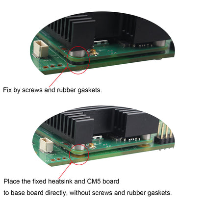 ZDE ZC503 Dedicated Aluminum Heatsink Support PWM Cooling Fan Compatible with Raspberry Pi Compute Module 5 CM5 / Compute Module 4 CM4 Motherboard with Screws and Thermal Tapes