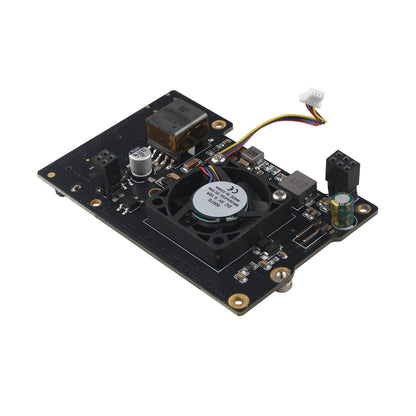ZDE ZP581C PoE+ HAT PCIe to M.2 Key M NVMe SSD Adapter Board with PWM Cooling Fan Aluminum Alloy Heatsink Power Over Ethernet for Raspberry Pi 5