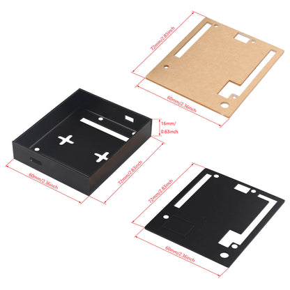 ZDE ZC101 Case for Arduino UNO Q Aluminum Alloy Protective Enclosure with Transparent Acrylic and Aluminum Top Lid