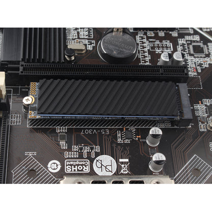 ZDE M.2 SSD Heatsink 70x20x2mm Graphite Covered Pure Copper Heatsink with Silicone Thermal Pads for PC Laptop Raspberry Pi M.2 2280 SSD NVMe PS5 Cooler