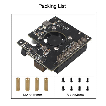 ZDE ZP580 PoE+ HAT for Raspberry Pi 5 Power Over Ethernet Expansion Board with Onboard Cooling Fan