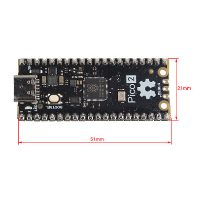ZDE Microcontroller Board Dual-Core Dual-Architecture Design 150MHz Based on RP2350 Chip, 520KB SRAM, 4MB Flash Memory, 26 GPIO, Support C/C++ MicroPython