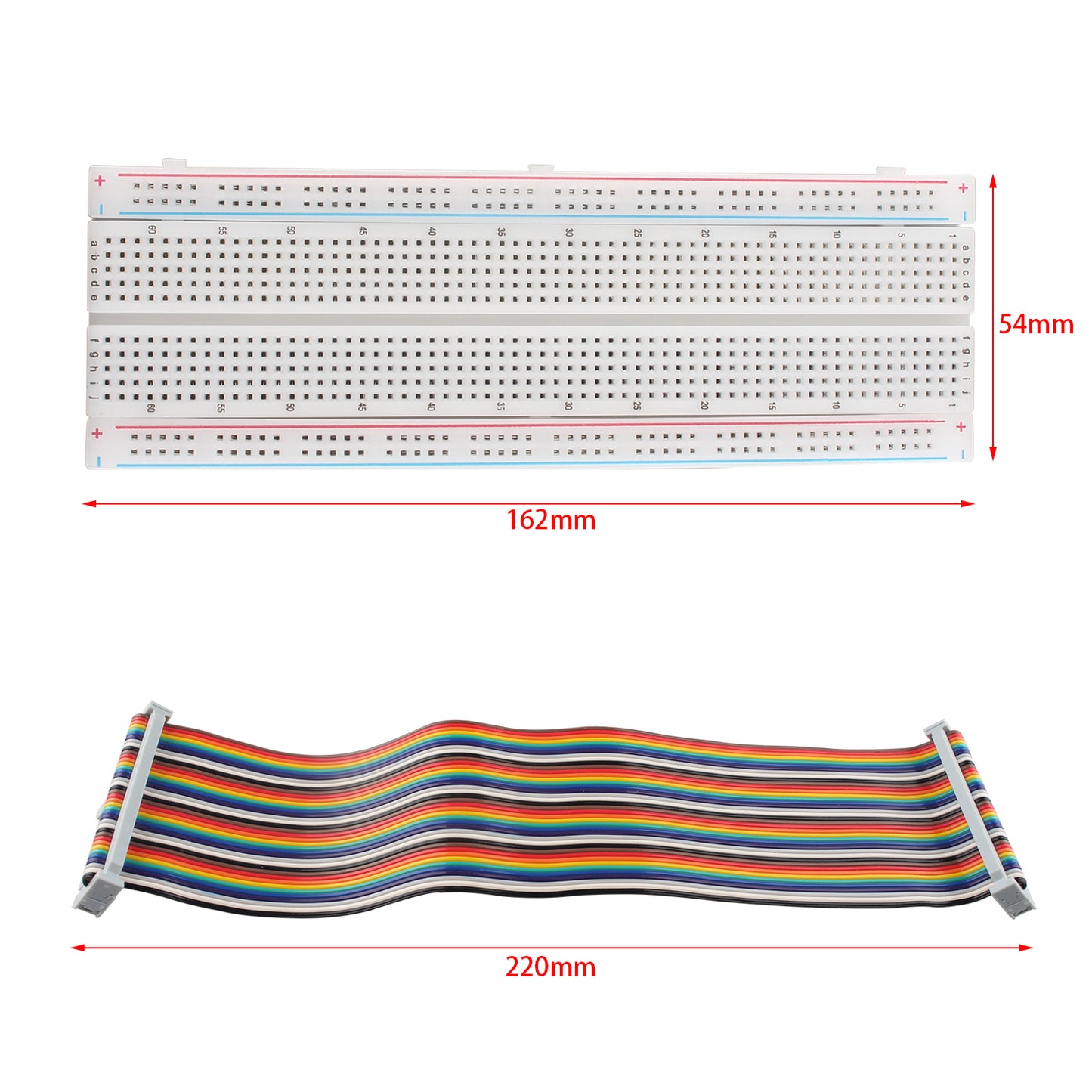 ZDE T-Type GPIO Breakout Expansion Board + 40pin GPIO Flat Ribbon Cable + Breadboard Compatible with Raspberry Pi 5 4B 3B+ 3B 2B B+