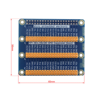 ZDE GPIO Expansion Board GPIO 1 to 3 Port Extension 40-pin Board Module GPIO Adapter Compatible with Raspberry Pi 5, Pi 4B, Pi 3, Pi 2, Pi Model B