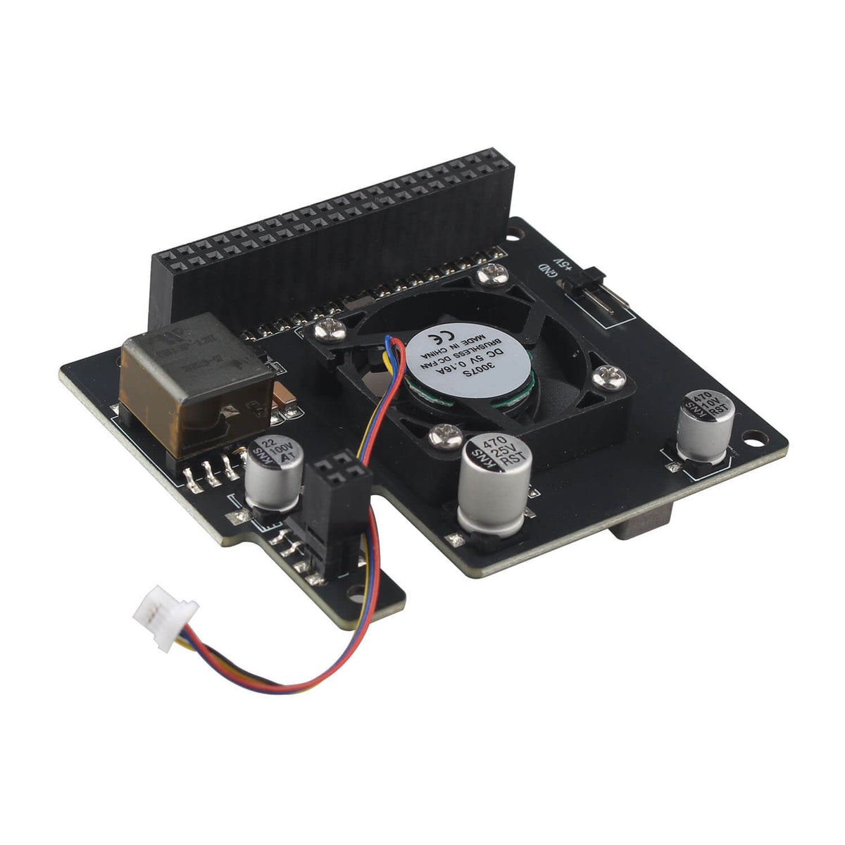 ZDE ZP580C PoE+ HAT with PWM Cooling Fan Aluminum Alloy Heatsink for Raspberry Pi 5 Power Over Ethernet HAT Adapter Board