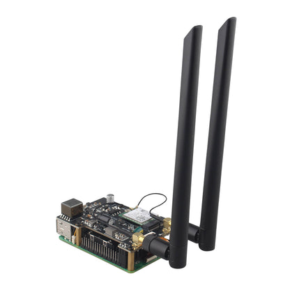 ZDE ZP585 PoE+ HAT PCIe to M.2 E Key WiFi7 6 6E 5 HAT Adapter Power Over Ethernet with ZP536 Active Cooler for Raspberry Pi 5