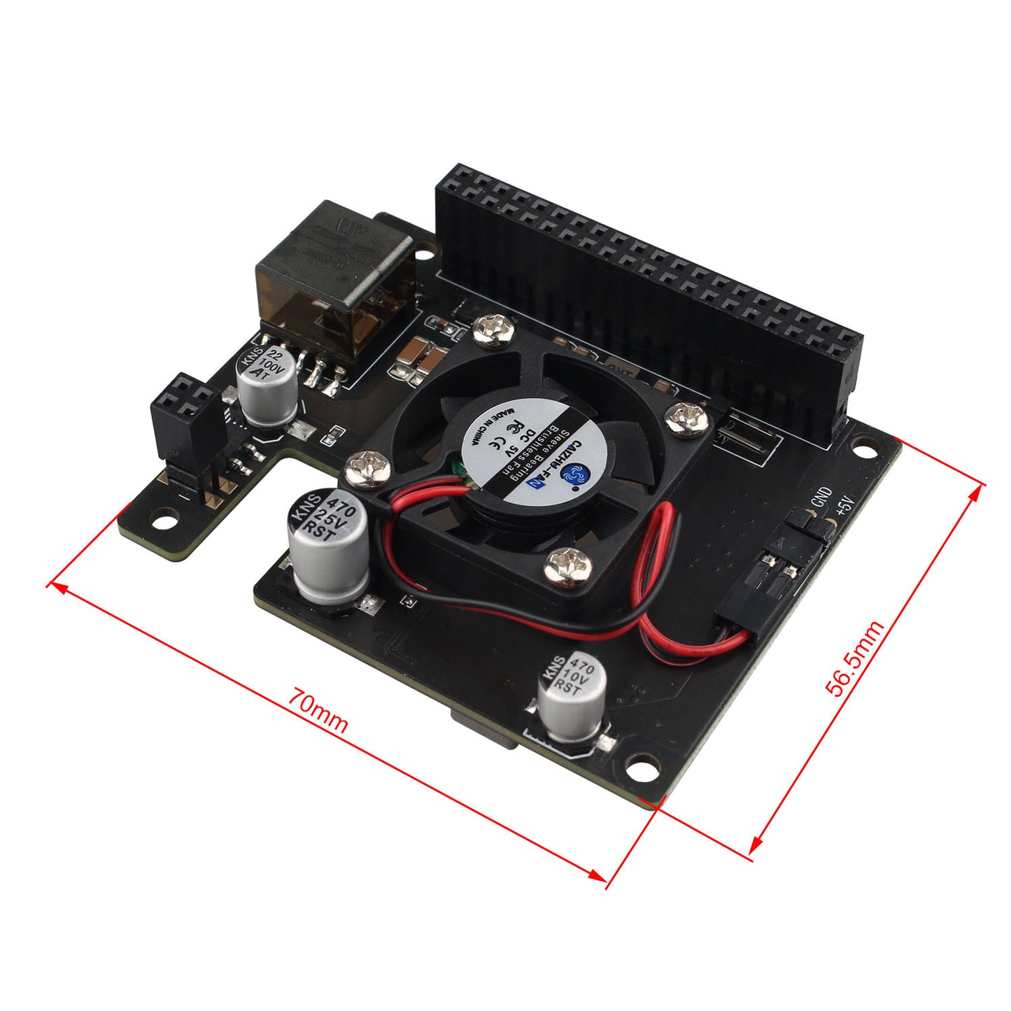 ZDE ZP580 PoE HAT Board Compatible with Raspberry Pi 5 Power Over Ethernet HAT with Onboard Cooling Fan