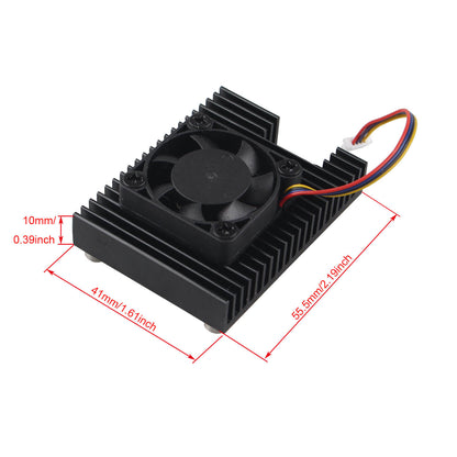 ZDE ZC505 Dedicated Aluminum Heatsink with PWM Cooling Fan Compatible with Raspberry Pi Compute Module 5 CM5 Motherboard with Screws and Thermal Tapes