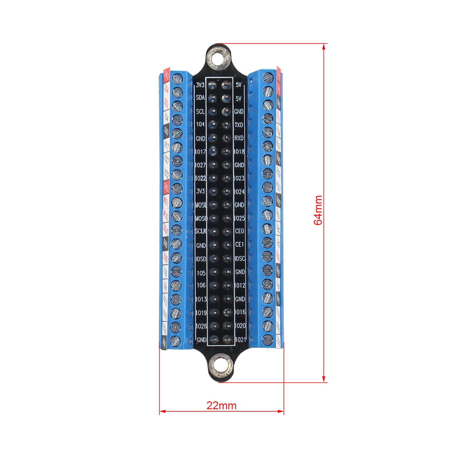 ZDE GPIO Terminal Block Breakout Board Module DIY Circuit GPIO Expansion Board Micro Connector Compatible with Raspberry Pi 5/4B/3B+/3B/2B/Zero/Zero W/Zero 2 W