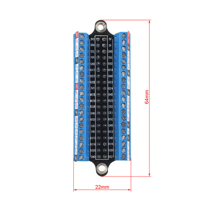 ZDE GPIO Terminal Block Breakout Board Module DIY Circuit GPIO Expansion Board Micro Connector Compatible with Raspberry Pi 5/4B/3B+/3B/2B/Zero/Zero W/Zero 2 W