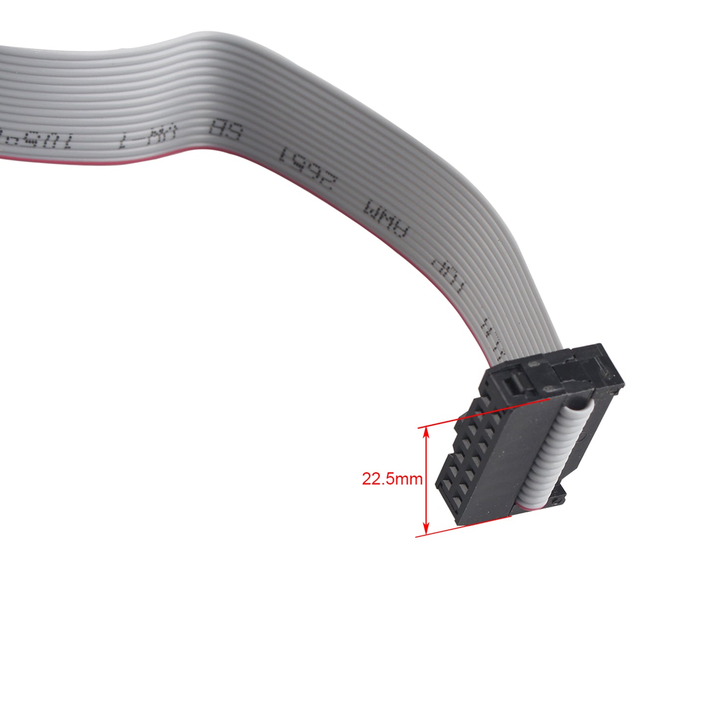 ZDE 5PCS 14 Pin Flat Ribbon Cable with Black 2.54mm FC Dual Row Female to Female Wires IDC Ribbon Connector (30cm Length)