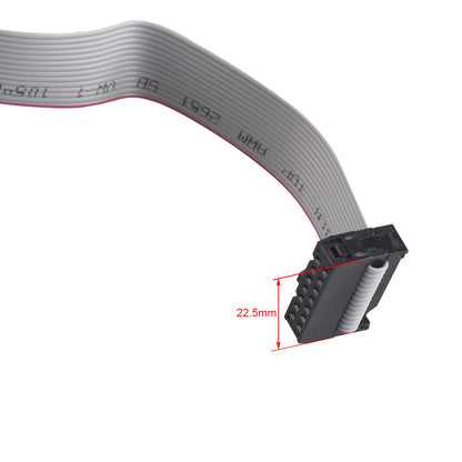 ZDE 5PCS 14 Pin Flat Ribbon Cable with Black 2.54mm FC Dual Row Female to Female Wires IDC Ribbon Connector (30cm Length)