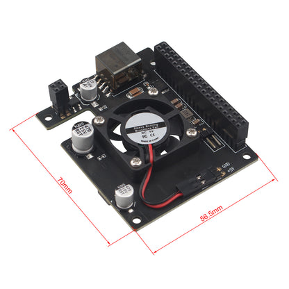 ZDE ZP580 PoE+ HAT for Raspberry Pi 5 Power Over Ethernet HAT Adapter Board Supports 802.3af/at Network Standard with Onboard Cooling Fan
