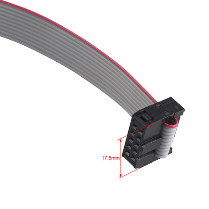 ZDE 5PCS Flat Ribbon Cable 2.54mm Pitch 2 Row 10 Pin Female to Female Wires IDC Ribbon Connector (30cm Length)