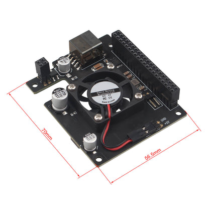ZDE ZP580 PoE+ HAT for Raspberry Pi 5 Power Over Ethernet Expansion Board with Onboard Cooling Fan