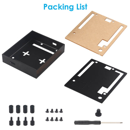 ZDE ZC101 Case for Arduino UNO Q Aluminum Alloy Protective Enclosure with Transparent Acrylic and Aluminum Top Lid