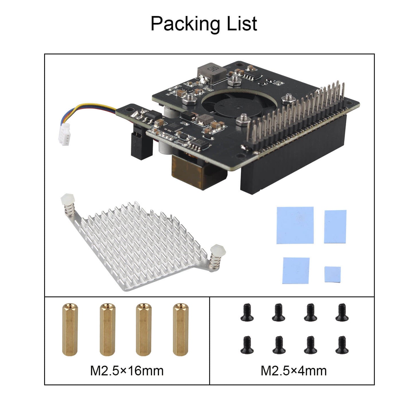 ZDE ZP580C PoE+ HAT with PWM Cooling Fan Aluminum Alloy Heatsink for Raspberry Pi 5 Power Over Ethernet HAT Adapter Board