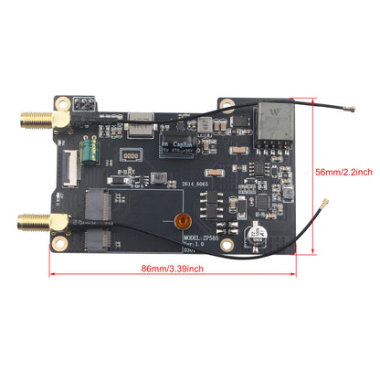 ZDE ZP585 PoE+ HAT PCIe to M.2 E Key WiFi7 6 6E 5 HAT Power Over Ethernet Adapter Expansion Board for Raspberry Pi 5